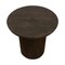 Homeroots 24" Dark Brown Distressed Solid Wood Round Pedestal End Table 605351 - alternate 5