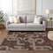 Homeroots 5' X 8' Chocolate And Beige Geometric Washable Indoor Outdoor Area Rug 614036 - alternate 7