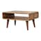 Homeroots 26in Brown Solid Wood Open Shelving TV Stand 719190 - alternate 5