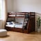 Homeroots Espresso Twin Over Full Solid Wood Bunk Bed With Trundle And Storage 286561 - alternate 3