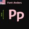 Aacc Self-Adhesive Vinyl Letter: p, Scale: 45 cm. Color: Pink Font: Anders by AACC-Anders-lp-Pink-M45x1 - alternate 1