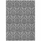 Homeroots 3' X 5' Gray Damask Washable Non Skid Indoor Outdoor Area Rug 563874 - alternate 7
