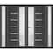 Vdomdoors Front Exterior Prehung Metal-Plastic Double Doors / MANUX 8088 Antracite / 2 Sidelites Exterior Win MANUX8088DEXD-ANT-LH-W14+72+14xH80 - alternate 1