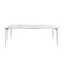 Homeroots 90" White and Silver Marble and Metal Dining Table 534374 - alternate 7