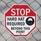 Signmission Stop Hard Hat Required Beyond This, 6 Inch X 6 Inch, Plastic Sign OC-P-6-121 - alternate 6