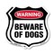 Signmission Dog Warning Shield Sign Beware Of Dogs, 12 inch X 12 inch, Aluminum Metal Sign, 2PK SHI-A-2PACK-12-376 - alternate 1