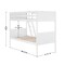 Flash Furniture Dallas Bunk Bed Twin Over Twin, Convertible Slatted Solid Wood Bunk Bed Frame w/Ladder, White MG-0900-31-TTB-WH-GG - alternate 6