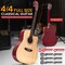 Pyle Steel String Acoustic Guitar Kit, 4/4 Full Size Cutaway All-Wood Guitarra Acustica with Premium PGSTGR007N2 - alternate 3