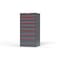 Strong Hold 8 drawer cabinet - (2x 4ft, 2x 5ft, 1x 6ft, 2x 7ft, 1x 8ft) - Red accents - Keyed Different S3060-PPDAS-0801DS - alternate 3