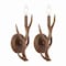 Jonathan Y Cody 5.5" 1-Light Southwestern Bohemian Resin/Iron Faux Antler LED Vanity Light, Brown Wood Fin, 2PK JYL6307A-SET2 - alternate 1