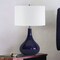 Homeroots 25" Navy Blue Glass Gourd Table Lamp With White Drum Shade 524329 - alternate 7