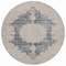 Homeroots 8' Black And Ivory Round Oriental Washable Indoor Outdoor Area Rug 597724 - alternate 4