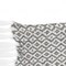 Homeroots 50" X 60" Gray and White Woven Cotton Geometric Throw Blanket with Fringe 516606 - alternate 4