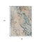 Homeroots 8' X 10' Teal Blue Coral And Ivory Abstract Washable Indoor Outdoor Area Rug 617587 - alternate 7