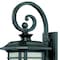 Homeroots XL Matte Black Frosted Linen Glass Lantern Wall Light 398628 - alternate 5