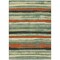 Homeroots 10' X 14' Sage Black And Red Striped Washable Indoor Outdoor Area Rug 598931 - alternate 4