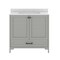 Flash Furniture Haven 36in. Vanity w/Sink, Storage Cabinet w/Blk Hardware, Bottom Drawer, Marble Countertop, Gry FS-BN-4-36-KD-GY-HDBLK-GG - alternate 7