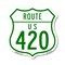 Signmission Route Marker Shield Sign Us 420, 12 Inch X 12 Inch, Plastic Sign SHI-P-12-477 - alternate 1