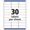Avery Laser Label, 2 5/8 in Label W, 1 in Label H, 30 Labels per Sheet Clear 727825660 - alternate 6