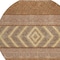 Homeroots 8' Orange Wheat And Taupe Round Southwestern Washable Indoor Outdoor Area Rug 613941 - alternate 7
