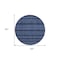 Homeroots 8' Navy Blue And Black Round Southwestern Washable Indoor Outdoor Area Rug 587550 - alternate 4
