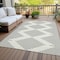 Homeroots 9' X 12' Ivory And Black Geometric Washable Indoor Outdoor Area Rug 598584 - alternate 6