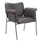Homeroots 31" Brown And Black Faux Leather And Faux Leather Arm Chair 564975 - alternate 4