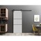 Sartodoors Sliding Barn Door with Hardware, Planum 0014 Matte Grey and Aluminum Strips, 6.6FT Rail Hangers Stu PLANUM0014BD-B-GRE-18 - alternate 1