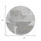 Homeroots 8' Linen And Gray Round Abstract Washable Indoor Outdoor Area Rug 632163 - alternate 5