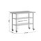 Flash Furniture Rawcliffe SS Work Table 24in. x 48in. w/1.5in. Backsplash, 2 Undershelves and 4 Casters, 2 Locking NH-WT-GU-2448BSP-CAS-GG - alternate 6