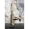 Kingston Brass One-Handle Single-Hole Bathroom Faucet with Deck Plate and Push Pop-Up Drain, Antique Brass KSD2213RX - alternate 4