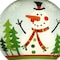 Homeroots Festive Glitter Snowman Hand Painted Mouth Blown Glass Ornament 477464 - alternate 3