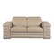 Homeroots 72in Cream and Silver Italian Leather Loveseat 720509 - alternate 1