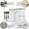 Crosley Oxford Kitchen Island W/Square Seat Stools KF300065WH - alternate 5