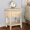 Homeroots 24" Sand Solid Wood Solid and Manufactured Wood One Drawer Nightstand 530252 - alternate 4