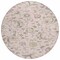 Homeroots 8' Pink Green And Gray Round Floral Washable Indoor Outdoor Area Rug 597838 - alternate 5