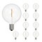 Bulbrite LED Mini 1W Dimmable G16 Light Bulbs, Clear Plastic, Candelabra E12 Base, 2700K, 70lu, 10PK 862743 - alternate 1