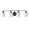 Jonathan Y Lydia 33.25" 4-Light Farmhouse Cottage Metal LED Vanity Light w/Frosted Glass Shades, Oil Rubbed Bron JYL7552C - alternate 5