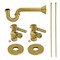Kingston Brass Bathroom Plumbing Supply Kit, 1/2" NPT Female Inlet x 3/8" O.D. Compression Outlet, Brushed Brass KPK407 - alternate 1