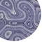 Homeroots 8' Plum And Ivory Round Geometric Washable Indoor Outdoor Area Rug 631397 - alternate 2