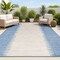 Jonathan Y Tavira Modern Strie' Blue/Beige 3 ft. x 5 ft. Indoor/Outdoor Area Rug SMB113A-3 - alternate 1