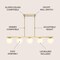 Jonathan Y Luca Parisian 45.5" 5-Light Modern Glam Iron Globe Linear LED Pendant, Brass Gold/White JYL7572A - alternate 8