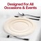Smarty Had A Party 7.5" Ivory Vintage Round Disposable Plastic Appetizer/Salad Plates (120 Plates), 120PK 867IV-CASE - alternate 3