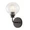 Jonathan Y Sandrine 6.5" 1-Light Iron/Seeded Glass Cottage Rustic LED Vanity Light, Oil Rubbed Bronze JYL7526A - alternate 7