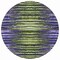 Homeroots 8' Purple Lilac And Lavender Round Striped Washable Indoor Outdoor Area Rug 577994 - alternate 4