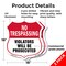 Signmission No Trespassing Shield Sign Violators Wil, 18 inch X 18 inch, Plastic Sign, 2PK SHI-P-2PACK-18-418 - alternate 3