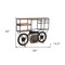 Homeroots Brown and Black Metal And Solid Wood Bar Cart With Wine Storage 490808 - alternate 1