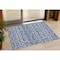 Homeroots 3' X 5' Navy Blue And Ivory Southwestern Washable Indoor Outdoor Area Rug 594178 - alternate 1