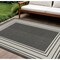 Homeroots 6' X 9' Black Geometric Indoor Outdoor Area Rug 572869 - alternate 6
