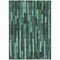 Homeroots 5' X 8' Sage Teal Blue And Emerald Striped Washable Indoor Outdoor Area Rug 608971 - alternate 4